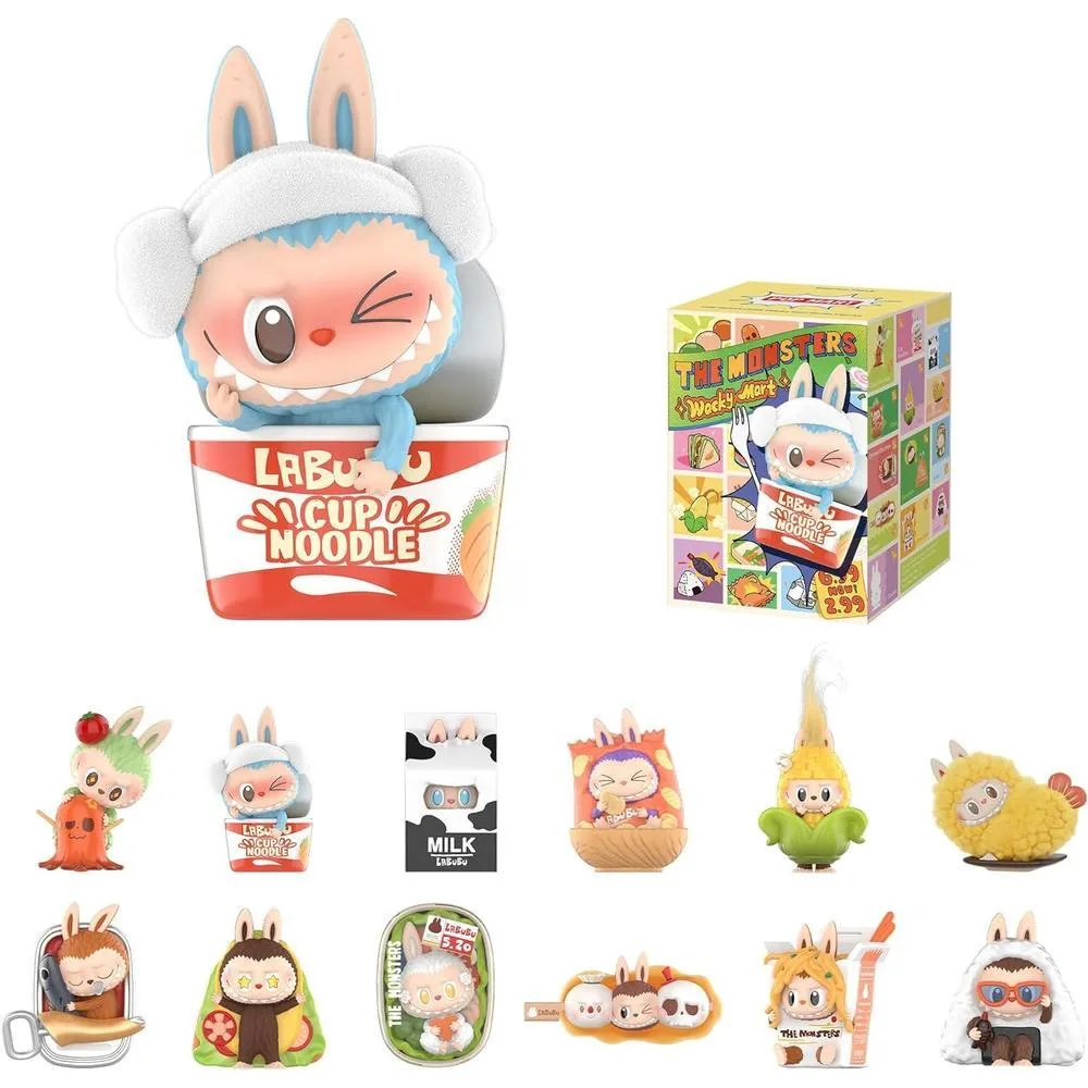 POP MART The Monsters Wacky Mart Series Figuras de acción y juguetes coleccionables para decoración del hogar y regalos para niñas