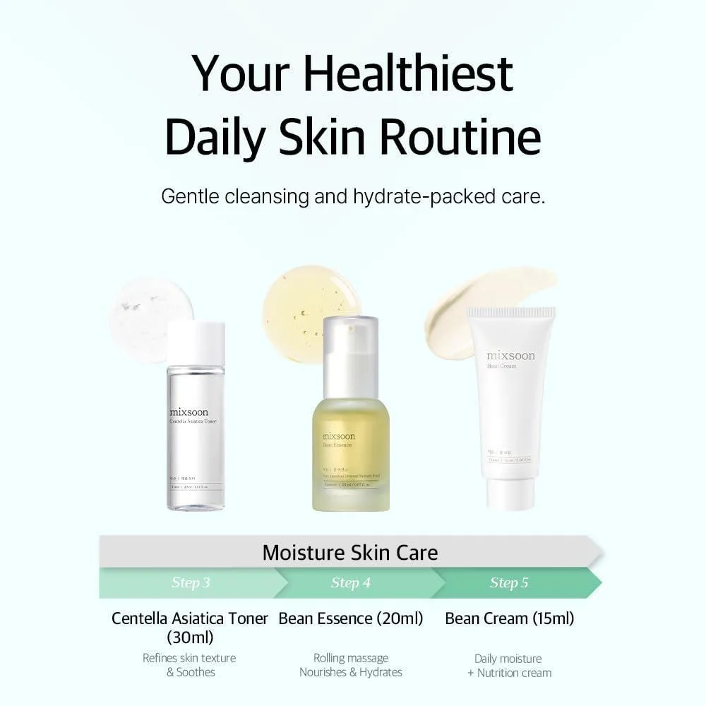 Mixsoon Pure Glow Essentials - Kit De Cuidado De La Piel En 5 Pasos, Hidratante Y Nutritivo, Ideal Para Viajes