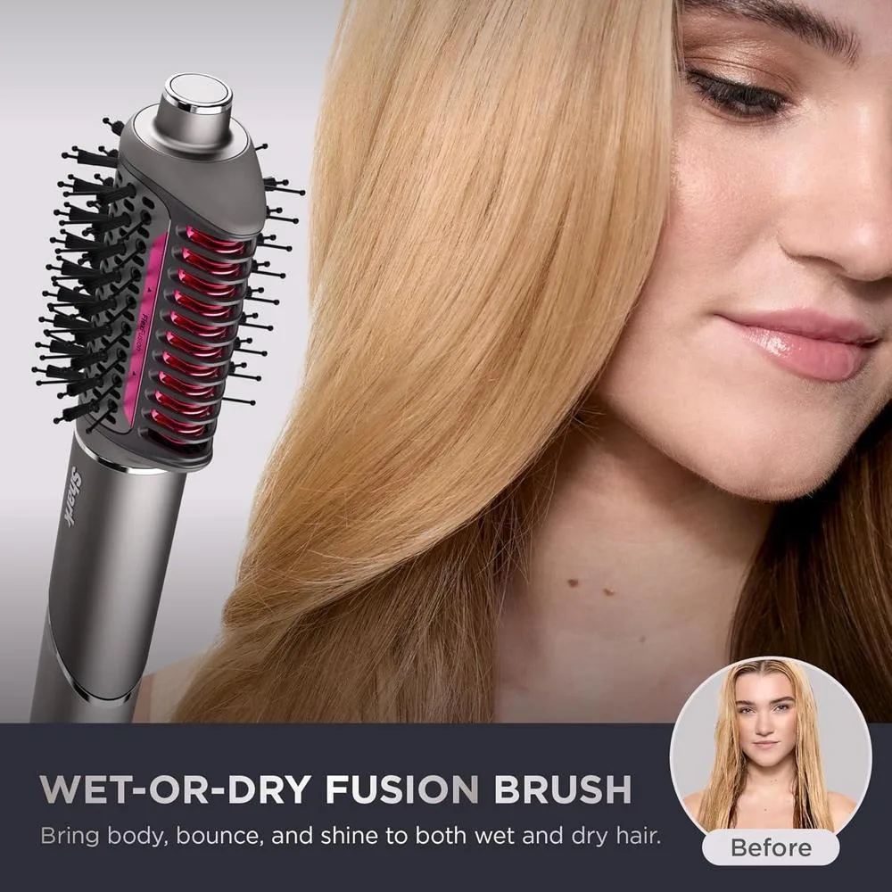Shark FlexFusion - Plancha y secador de pelo con cepillo de cerámica, rizadores automáticos, concentrador y anti-frizz