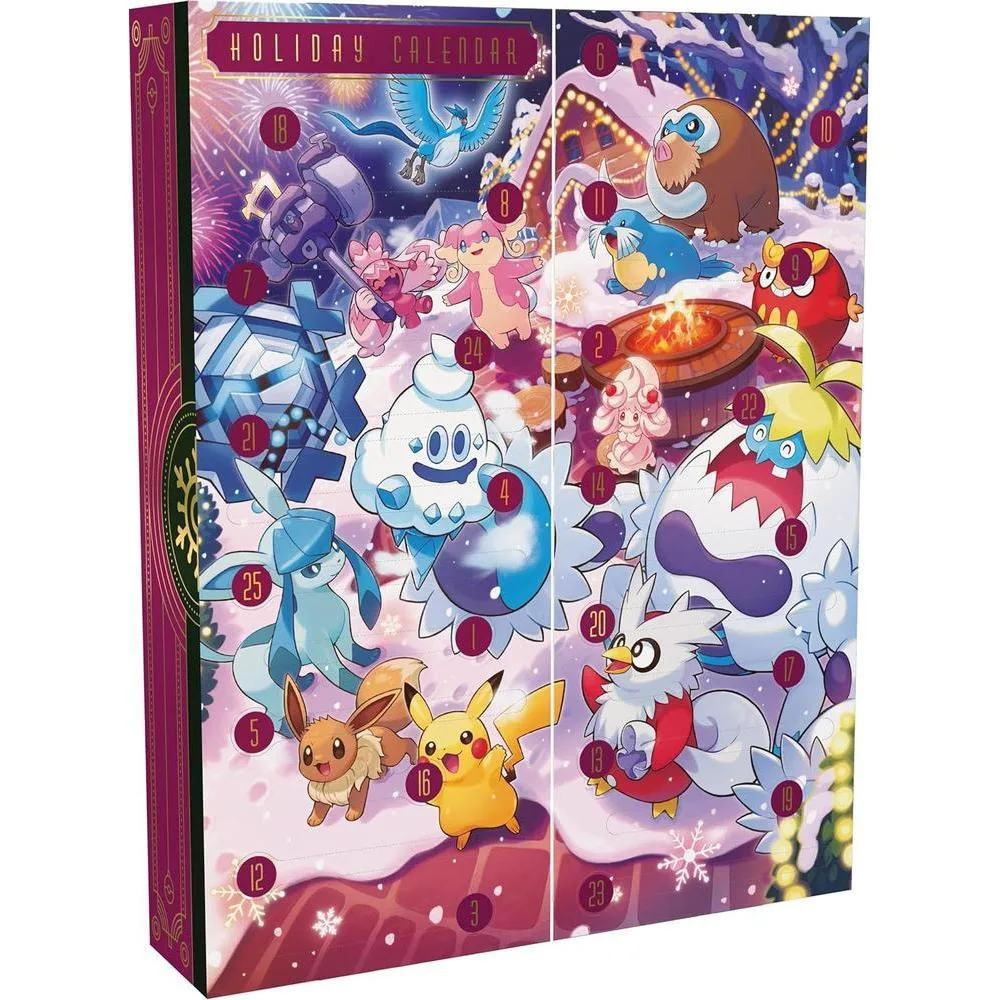 Pokémon TCG: Calendario de vacaciones 2025 con cartas y paquetes de refuerzo