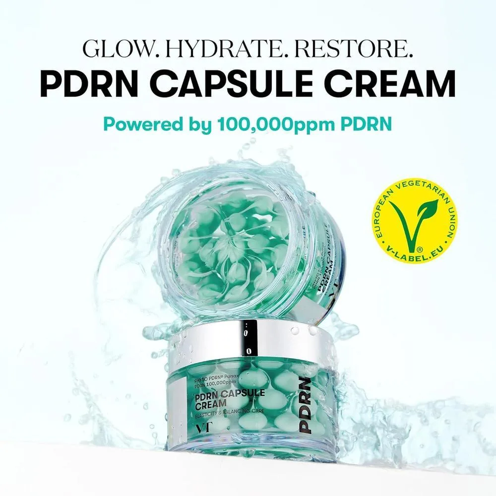 VT COSMETICS Crema en Cápsulas PDRN 100 con Ácido Hialurónico y Péptidos para Hidratación y Reafirmación Facial