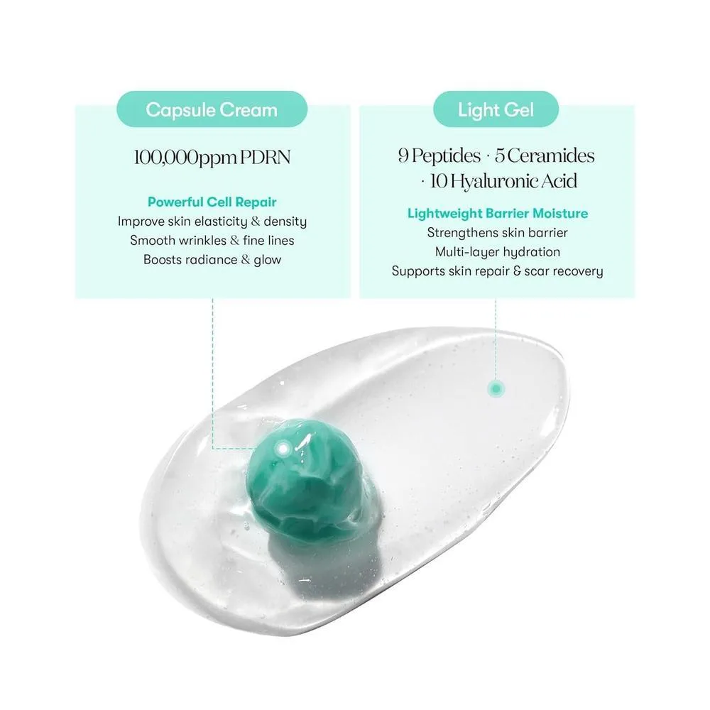 VT COSMETICS Crema en Cápsulas PDRN 100 con Ácido Hialurónico y Péptidos para Hidratación y Reafirmación Facial
