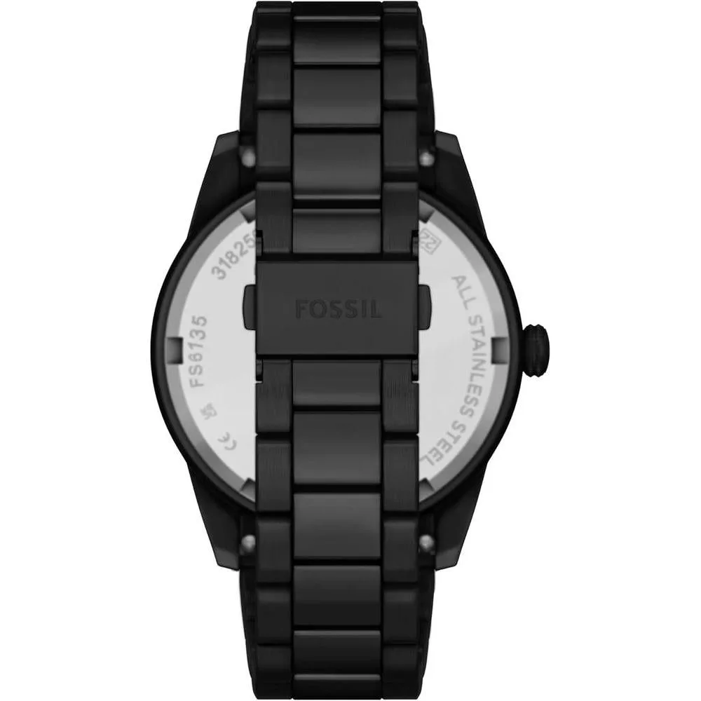 Reloj multifuncional de acero inoxidable Fossil Pearson para hombre, resistente a los arañazos, con subesferas de día y fecha