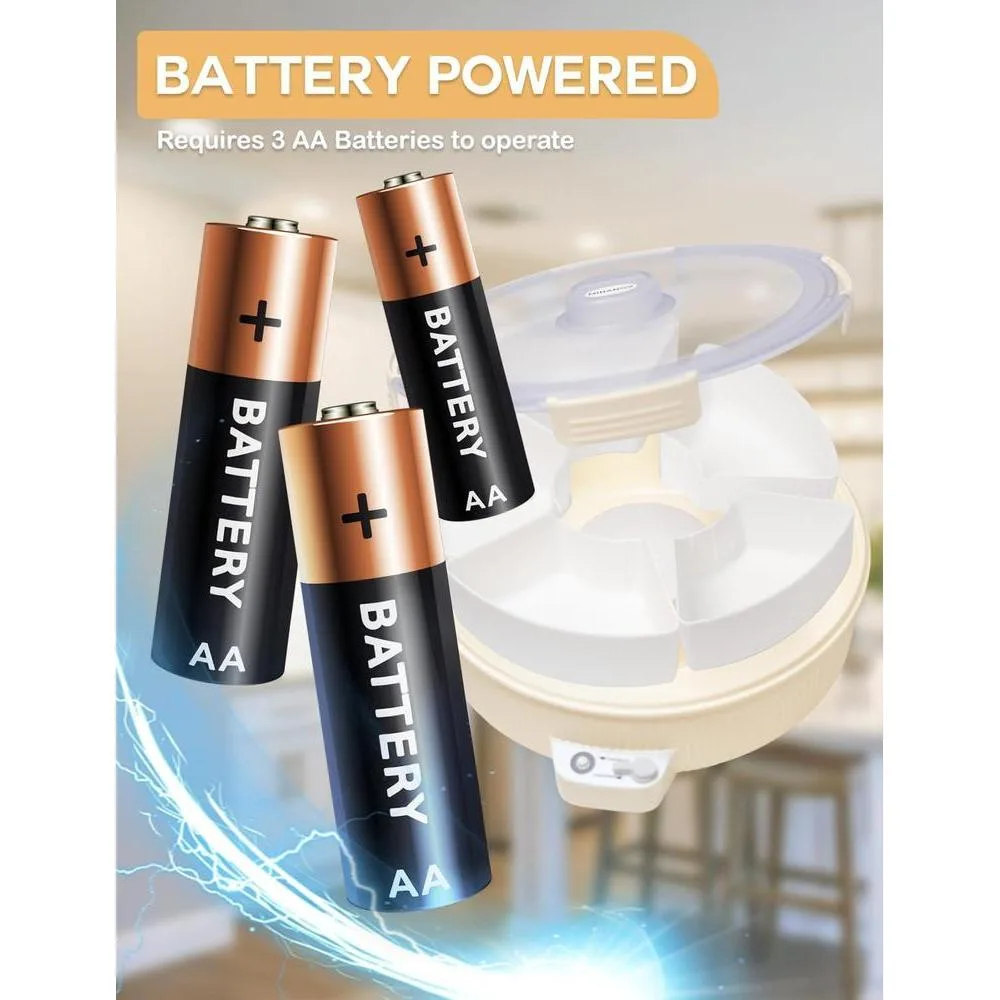 MOJOCO Bandeja Eléctrica al Vacío para Aperitivos, con Compartimentos y Tapa, Ideal para Fiestas y Eventos