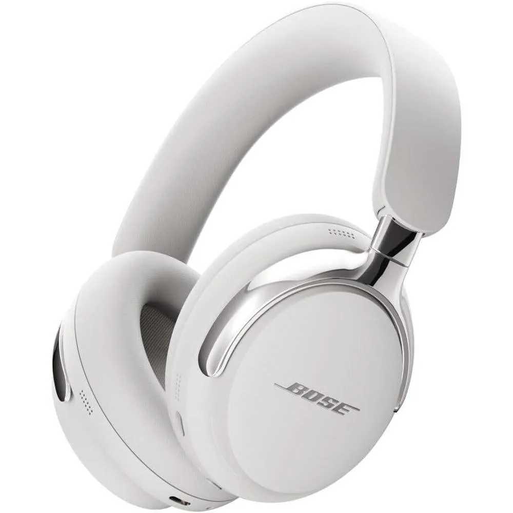 Bose New QuietComfort Ultra Bluetooth Headphones (2nd Gen), Wireless Headphones with Spatial Audio, Over Ear Noise Cancelling with Mic, Up to 30 Hours of Play time, White Smoke
