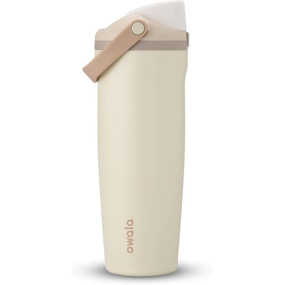 Botella de agua deportiva Owala FreeSip Sway de acero inoxidable con boquilla única y aislamiento avanzado, color bronceado