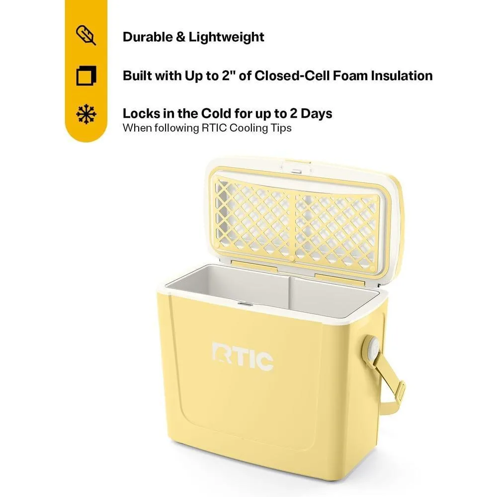 RTIC Enfriador de viaje asfaltico portátil, ideal para exteriores, playa, picnic, campamento y deportes