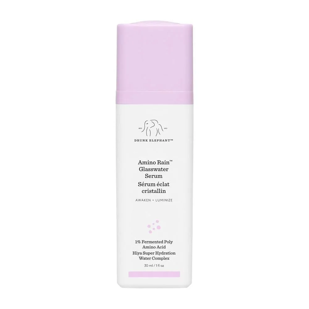 Drunk Elephant Amino Rain Glasswater Serum - 1.0 fl oz/1 fl oz - Cuidado clínico limpio de la piel - Libre de crueldad animal - Probado por dermatólogos - Libre de aceites esenciales, siliconas y