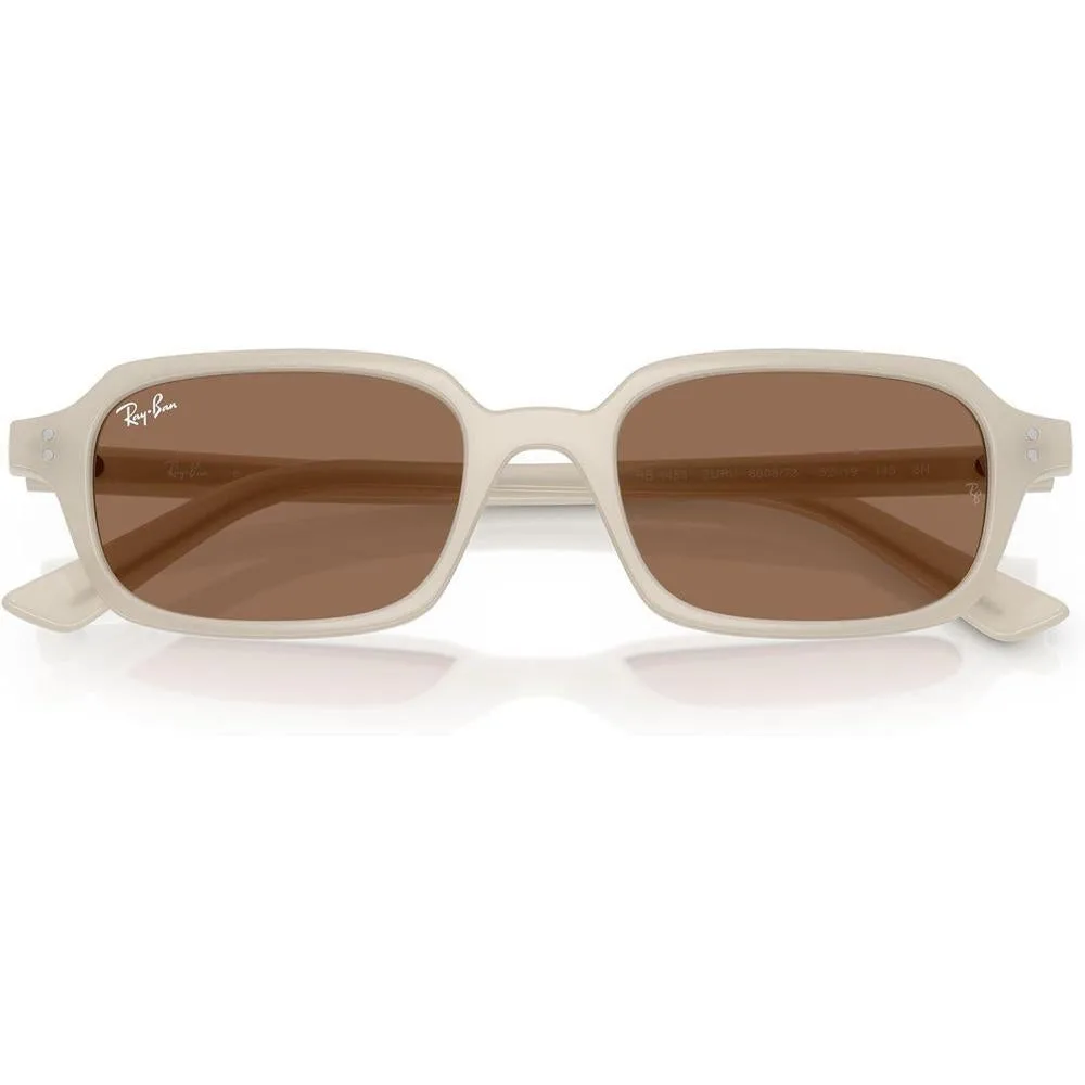 Gafas de Sol Ray-Ban RB4455 Zuri con Marco Cuadrado Negro y Lentes Polarizadas Gris Oscuro