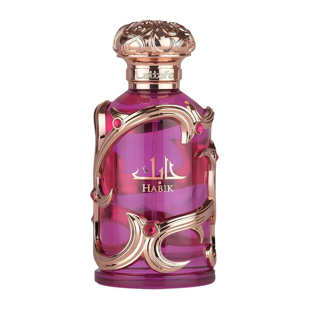 Lattafa Habik – Floral, Afrutado, Fresco, Almizclado – Eau de Parfum en Aerosol Fragancia de Larga Duración para Mujeres, 3.4 Onzas / 100 ml