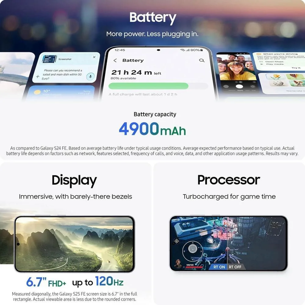 Samsung Galaxy S25 FE Android 128GB Icyblue 6.7" 2025