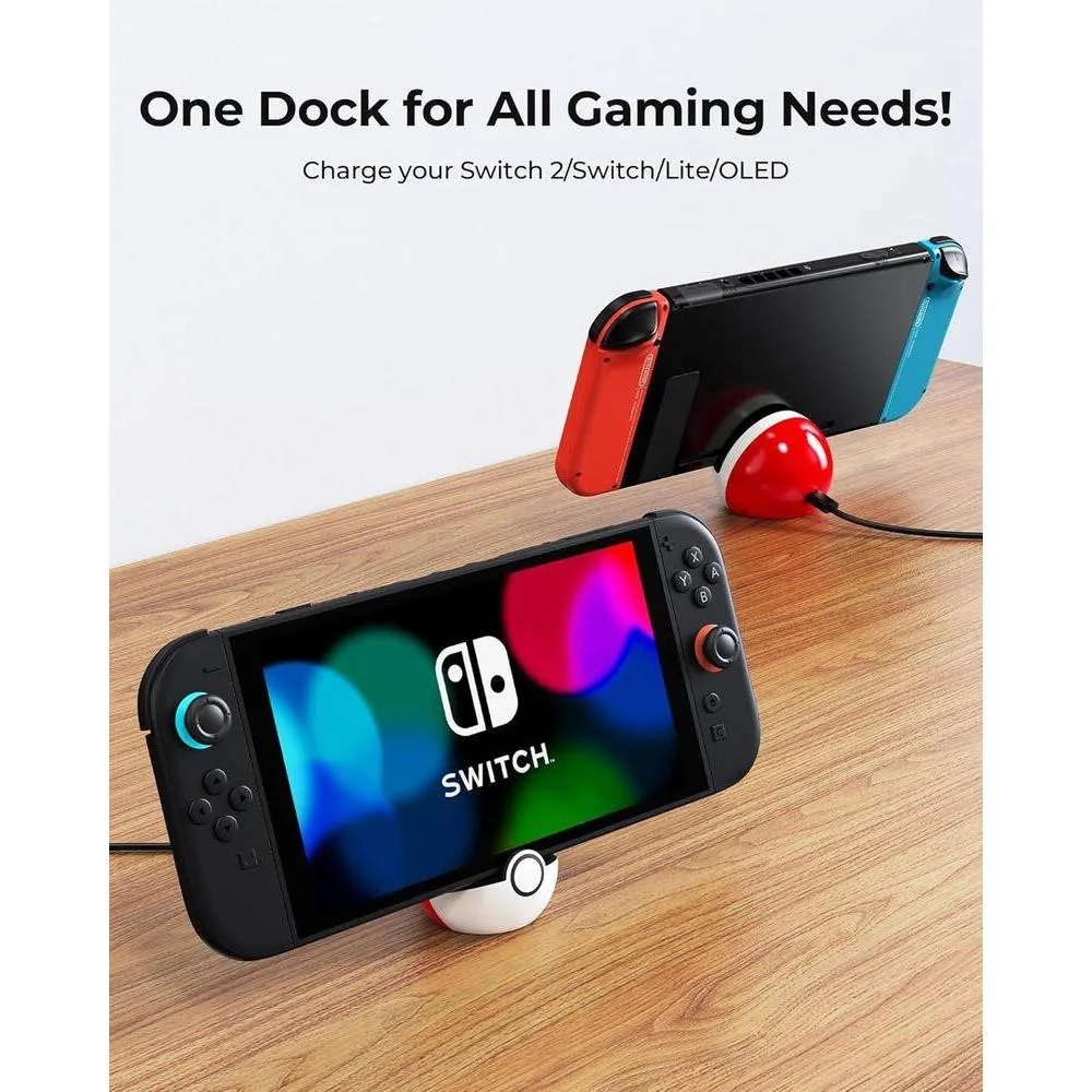 Antank Soporte de carga USB-C para Nintendo Switch 2, Switch, Lite y OLED, accesorios portátiles, regalo para jugadores