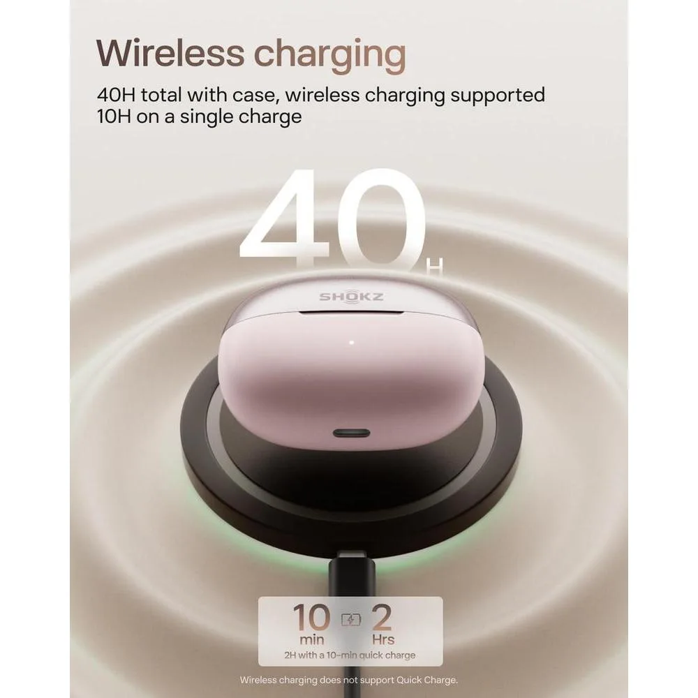 Audífonos Shokz OpenDots ONE Rosado Inalámbricos Bluetooth Con Micrófono Carga Rápida Resistente Al Agua