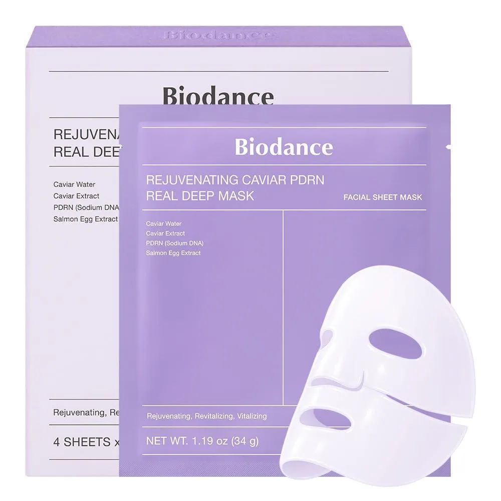 Rejuvenecedor BIODANCE Máscara Hidrogel Caviar PDRN, Reafirmante Piel, 34g