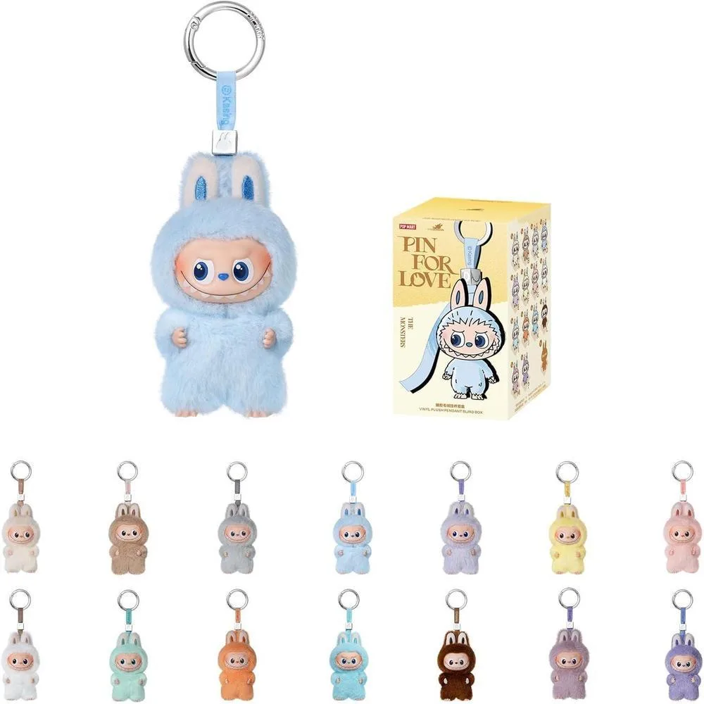 POP MART The Monster Series - Caja ciega con colgante de felpa, juguetes Labubu, regalos para niñas y niños, caja individual