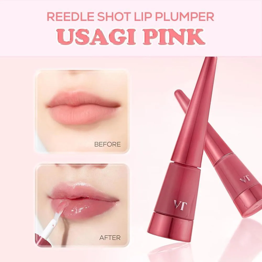 VT COSMETICS Lip Plumper, plumper coreano que hidrata y alisa las arrugas con ácido hialurónico, gran alto brillo