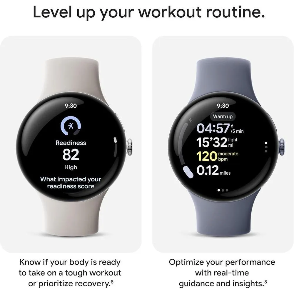 Google Pixel Watch 4 - Reloj inteligente con Android, AI, seguimiento de salud y GPS. Caja de aluminio dorado champán