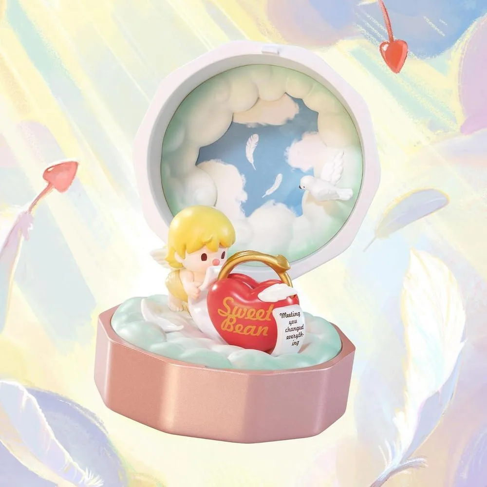 POP MART Caja romántica para anillos serie 4, escena de figuras ciegas, juguetes coleccionables, decoración, regalos para todos