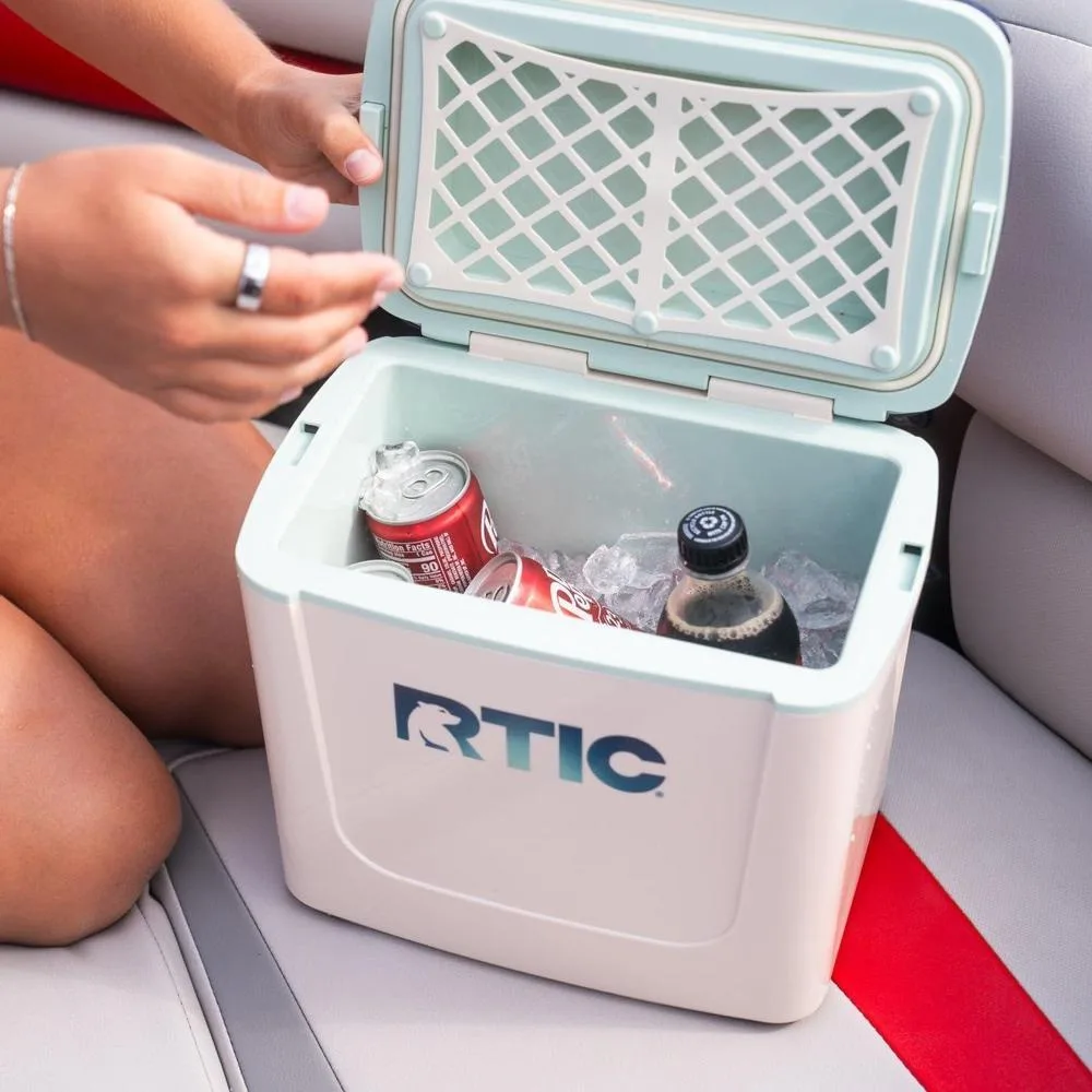 RTIC Hielera personal de viaje, pequeña, compacta, aislada y portátil para alimentos, bebidas, playa y pesca, capacidad de 12 latas