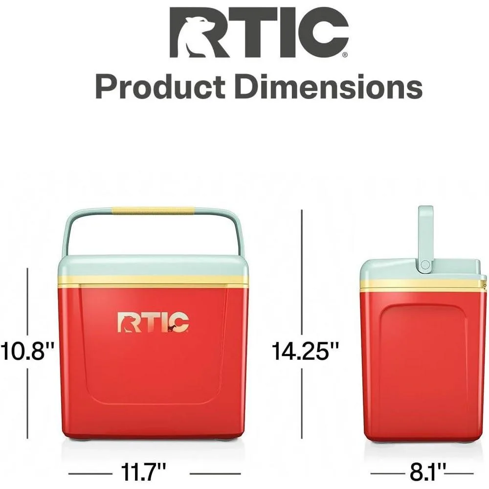 RTIC Hielera personal de viaje, pequeña, compacta, aislada, portátil para alimentos y bebidas, ideal para exteriores