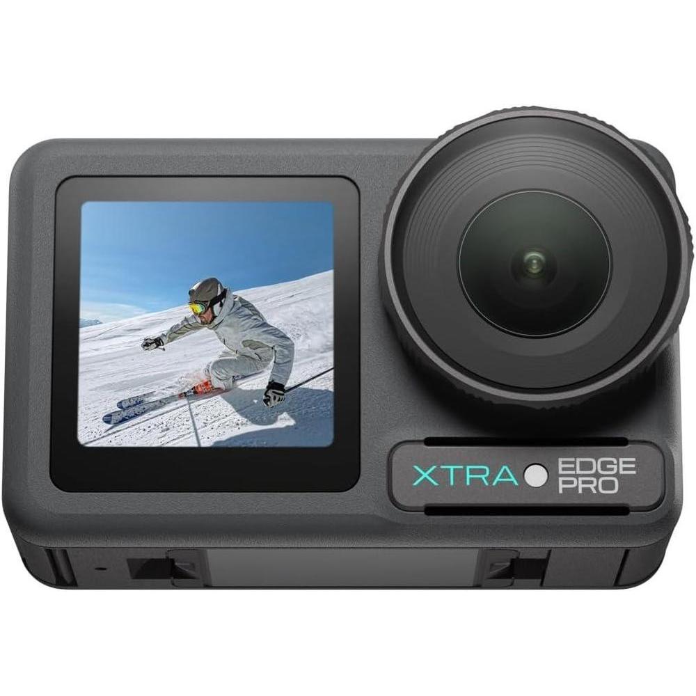Xtra Pro Action Camera, 4K Vlogging Camera with 1/1.3'' Sensor, 65ft Waterproof, Night View & Stabilization for Cycling, Diving, Sports Shooting