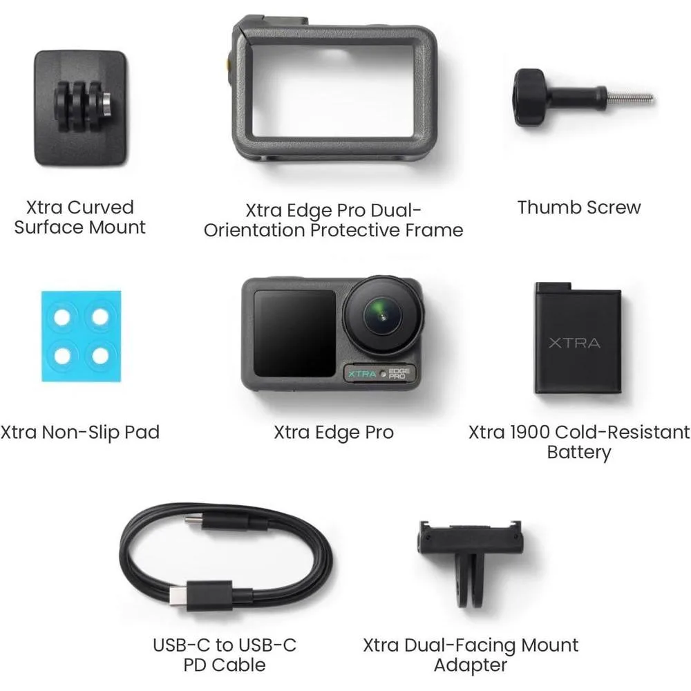 Cámara de acción 4K Xtra Pro con sensor grande, resistente al agua, visión nocturna y estabilización, ideal para deportes