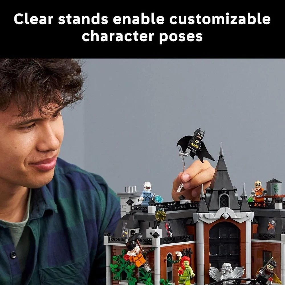 Set LEGO DC Batman Arkham Asylum para adultos, decoración de hogar u oficina, ideal para fans de cómics y películas, 76300