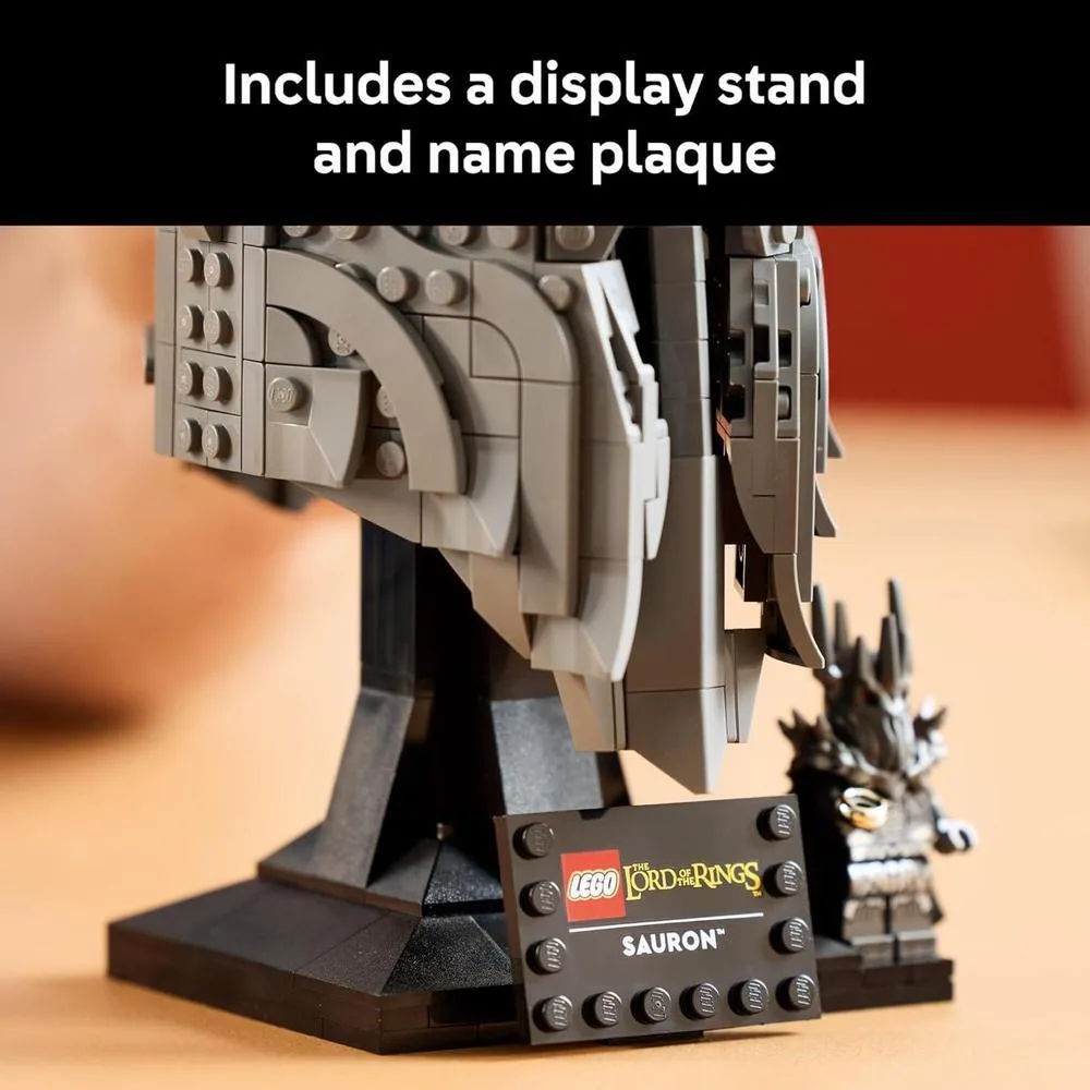 LEGO Icons The Lord of The Rings: Sauron's Helmet - Set de construcción para adultos con minifigura de Sauron