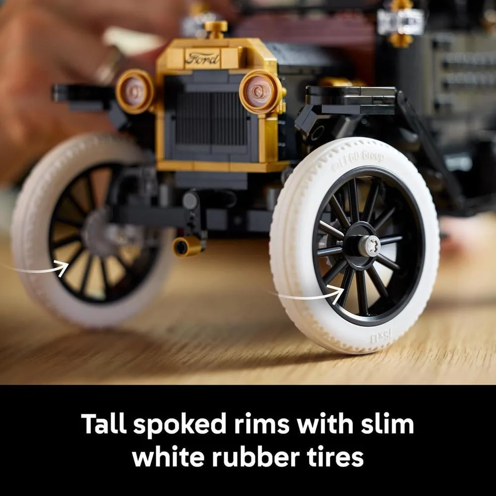 LEGO Icons Ford Model T Set para Adultos con Detalles Auténticos, Decoración de Oficina, Regalo para Fanáticos de Autos