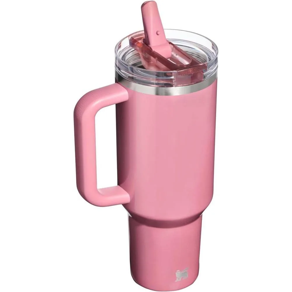 Vaso Stanley Quencher ProTour con tapa a prueba de fugas, popote y asa, compatible para viajes, acero inoxidable sin BPA