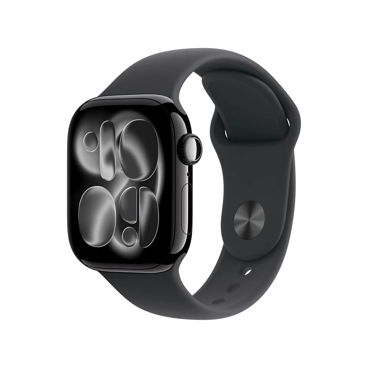 Apple Watch Series 11 [GPS 46mm] Smartwatch with Jet Black Aluminum Case with Black Sport Band - M/L. Sleep Score, Fitness Tracker, Health Monitoring, Always-On Display, Water Resistant
