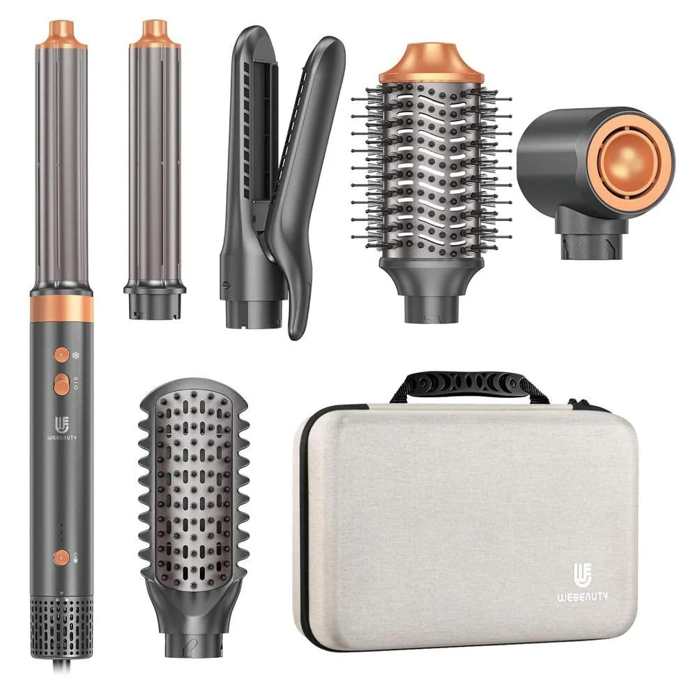 Cepillo Secador Air Styler 7 En 1, Doble Voltaje Con Alisador, Rizador, Voluminizador