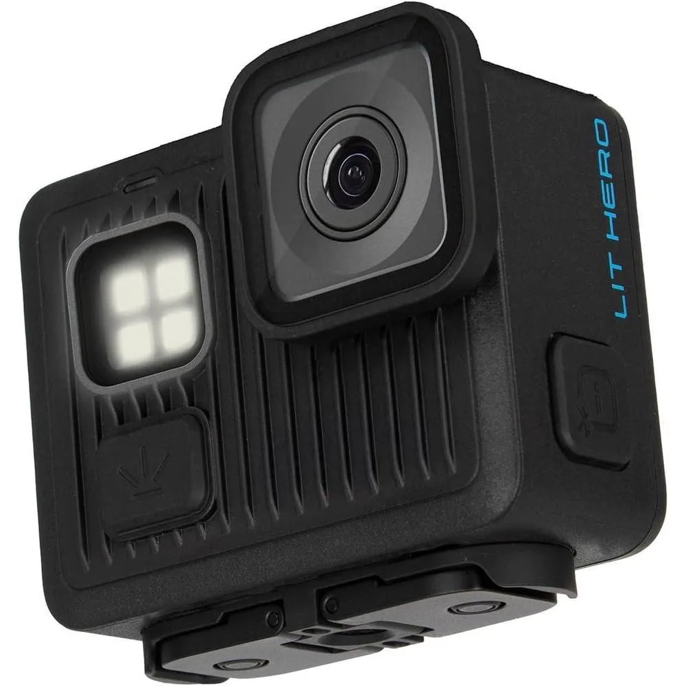 GoPro LIT Hero 4K Cámara de Acción Compacta, Luz LED Integrada, Estabilización HyperSmooth, Ideal para Vlogging y Aventuras