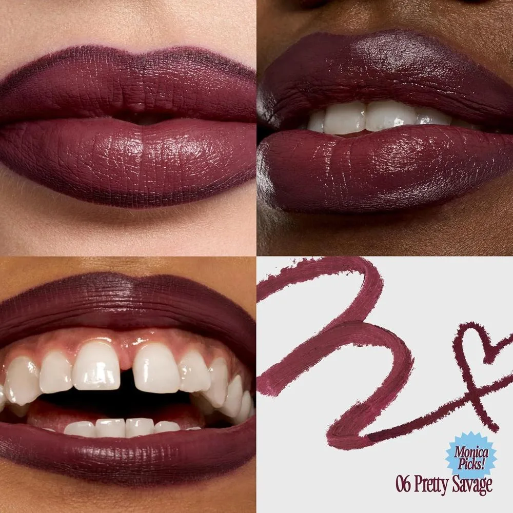 Fwee Lip Liner Dual Color De Larga Duración, Acabado Satinado Y Mate Púrpura 1.2g