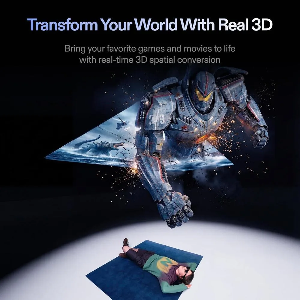 XREAL 1S AR Glasses, pantalla virtual, 3DoF nativo, modo 3D, chip X1 compatible con dispositivos USB-C DP y Switch 2