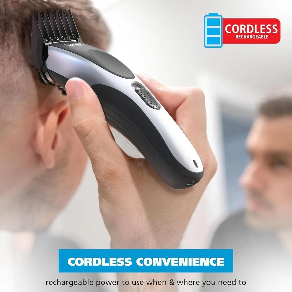 Wahl Clippers Home Pro Cordless recargable para hombres con cuchillas de precisión y guardas Snap-N-Lock seguras, modelo 3028835