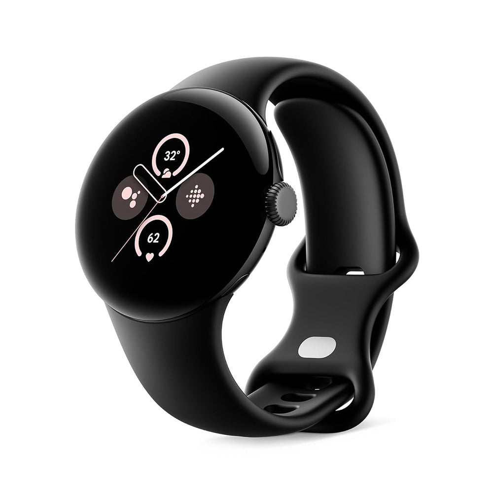 Google Pixel Watch 2 with the Best of Fitbit and Google - Heart Rate Tracking, Stress Management, Safety Features - Android Smartwatch - Matte Black Aluminum Case - Obsidian Active Band - LTE
