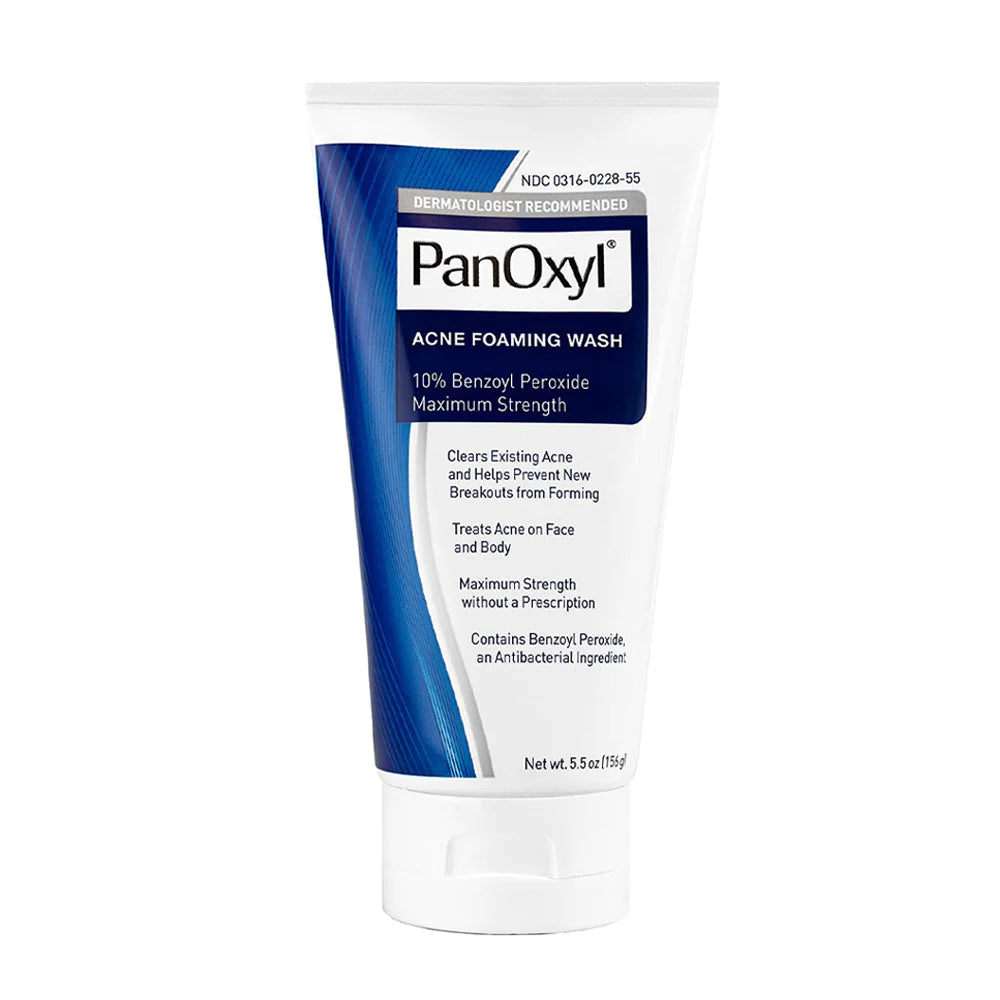 PanOxyl Acne Foaming Wash Benzoyl Peroxide 10% Maximum Strength Antimicrobial, 5.5 Oz - Open Box
