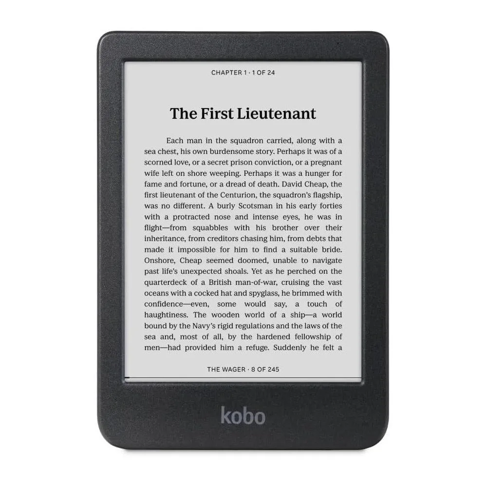 Kobo Clara BW | eReader | 6” Glare-Free Colour E Ink Display | Dark Mode Option | Waterproof | Audiobooks | 16GB of Storage | Black