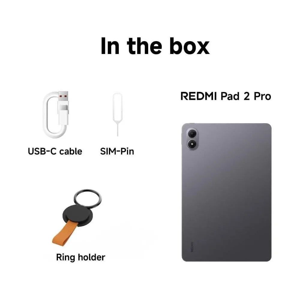 XIAOMI Redmi Pad 2 PRO WiFi, 2.5K, octa núcleo, 4 altavoces, ROM global, 12000 mAh, Bluetooth WiFi 6, 8 MP, modelo 25099RP13G