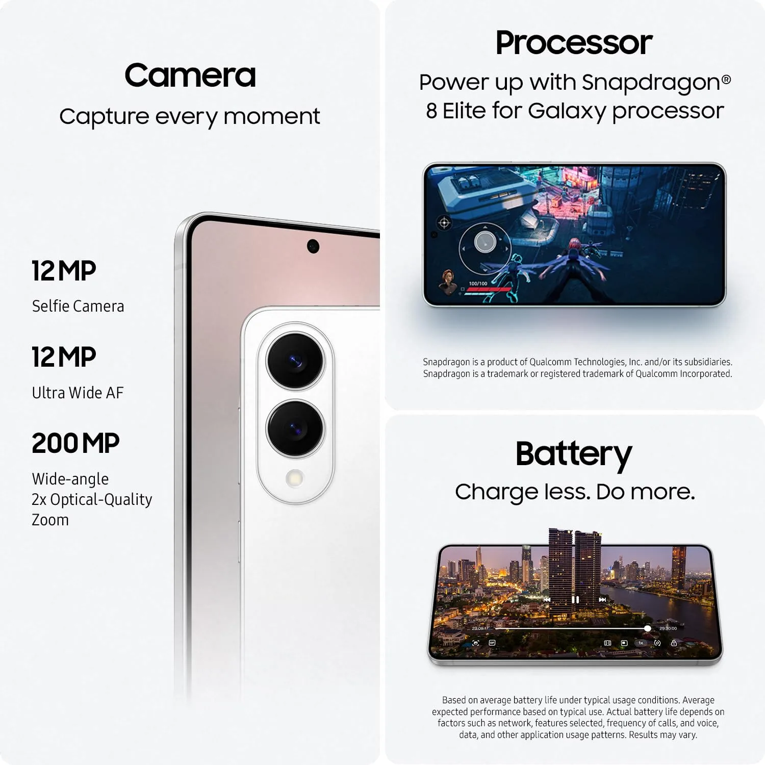 SAMSUNG Galaxy S25 Edge Phone, 256 GB AI Smartphone, Unlocked Android, Night Video, Fast Processor, ProScaler Display, Long Battery Life, 2025, US 1 Yr Manufacturer Warranty, Titanium Icyblue