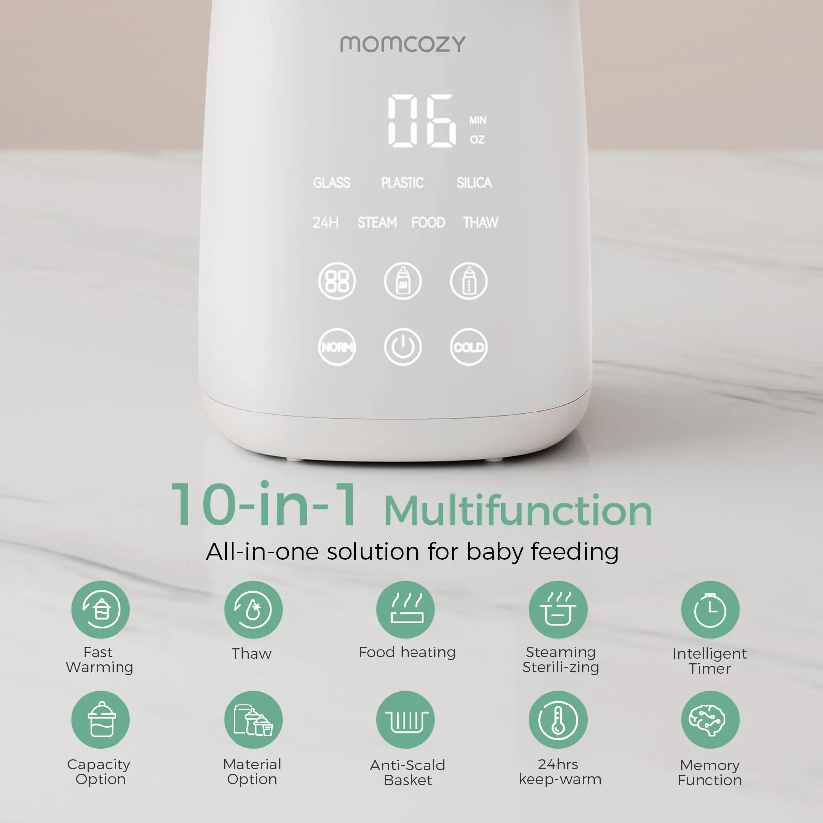 Momcozy Bottle Warmer for Baby, Fast Heating Breastmilk for All Bottles