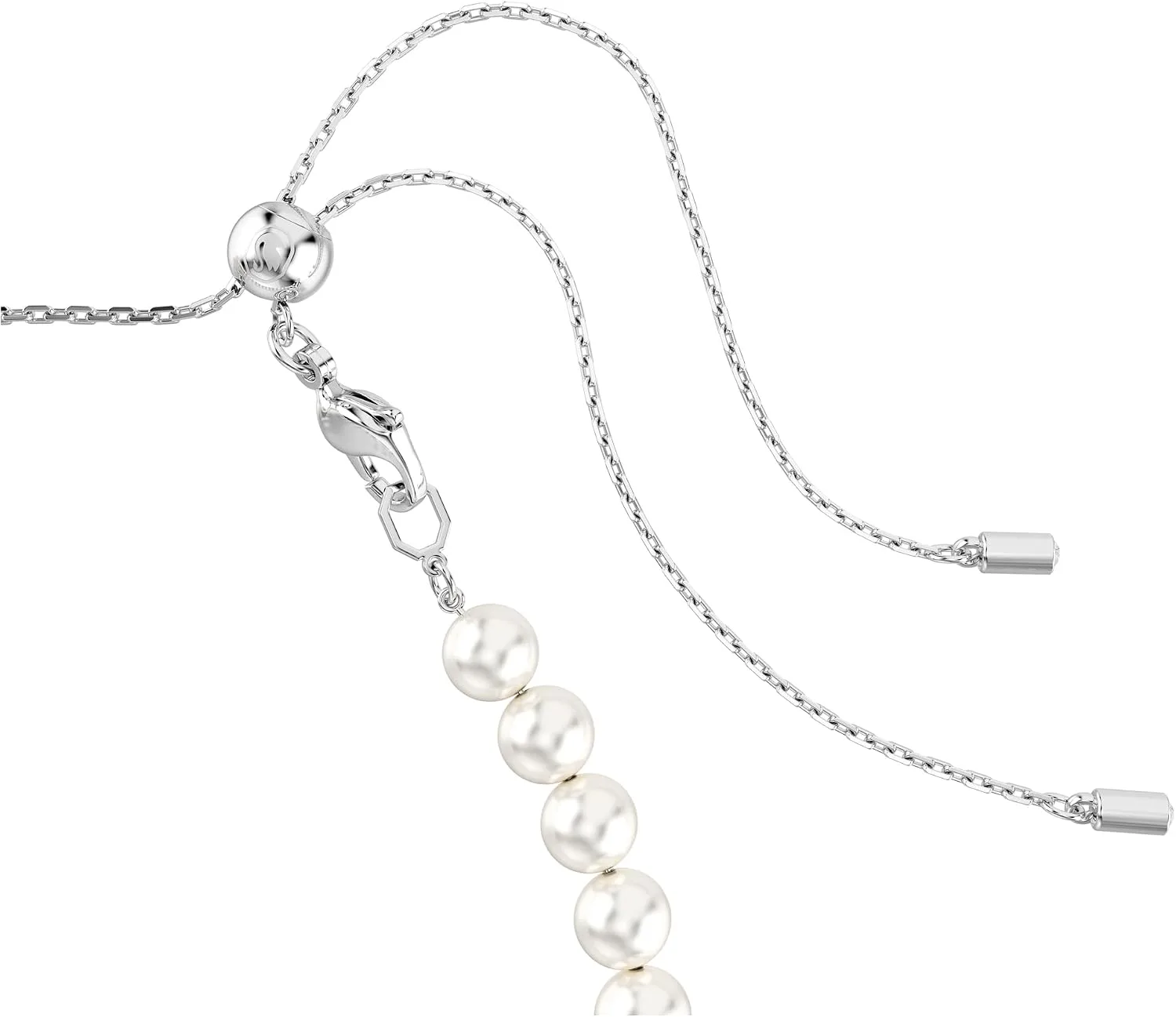 Choker Swarovski Ariana Grande con Perlas de Cristal y Corazones Banado en Rodio miniatura 3