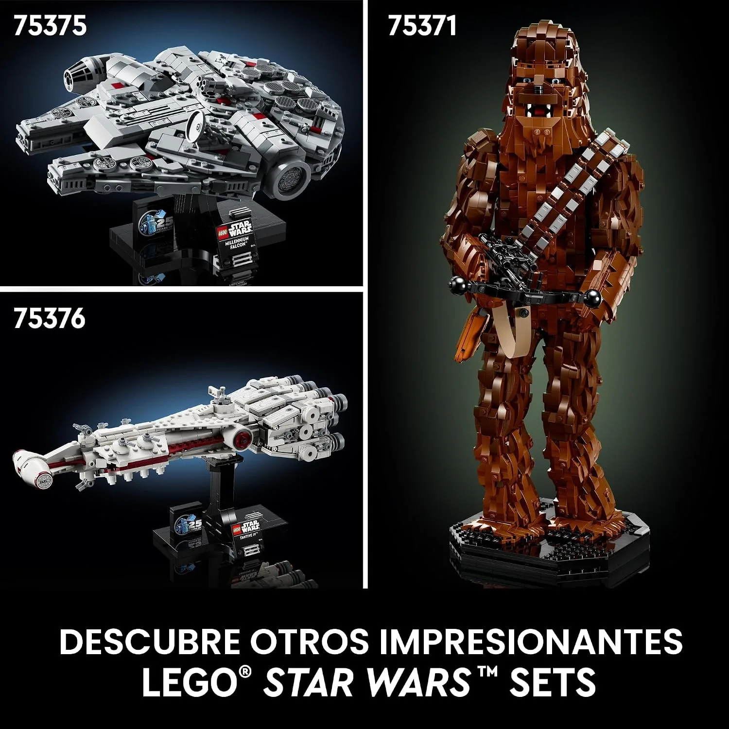 LEGO Star Wars Halcon Milenario 25 Aniversario 75375 miniatura 6