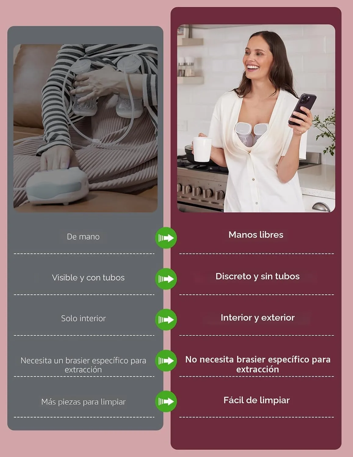 Momcozy S9 Pro Extractor de Leche Portatil Manos Libres 24 mm miniatura 5
