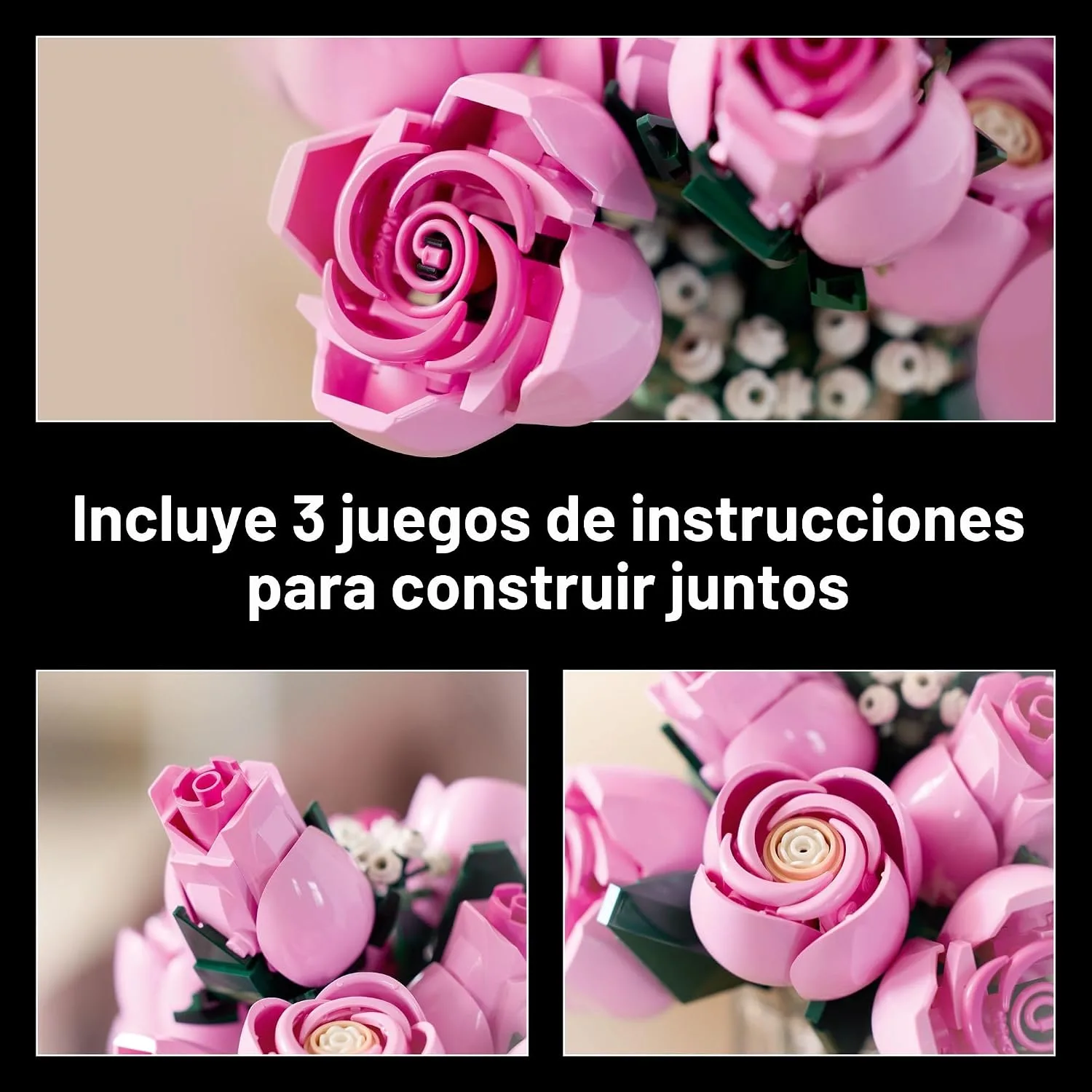 LEGO Botanicals Ramo de Rosas Rosadas 10374 miniatura 5