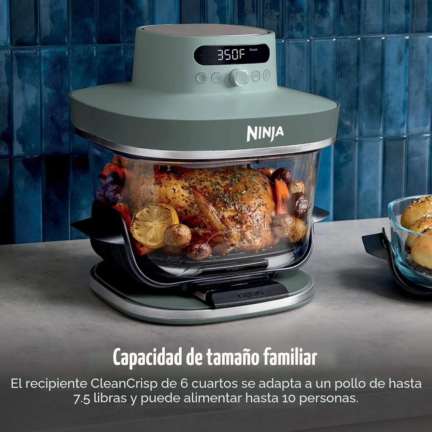 Ninja Crispi Pro Freidora de Aire de Vidrio 6 en 1 1800 W AS101DG miniatura 5