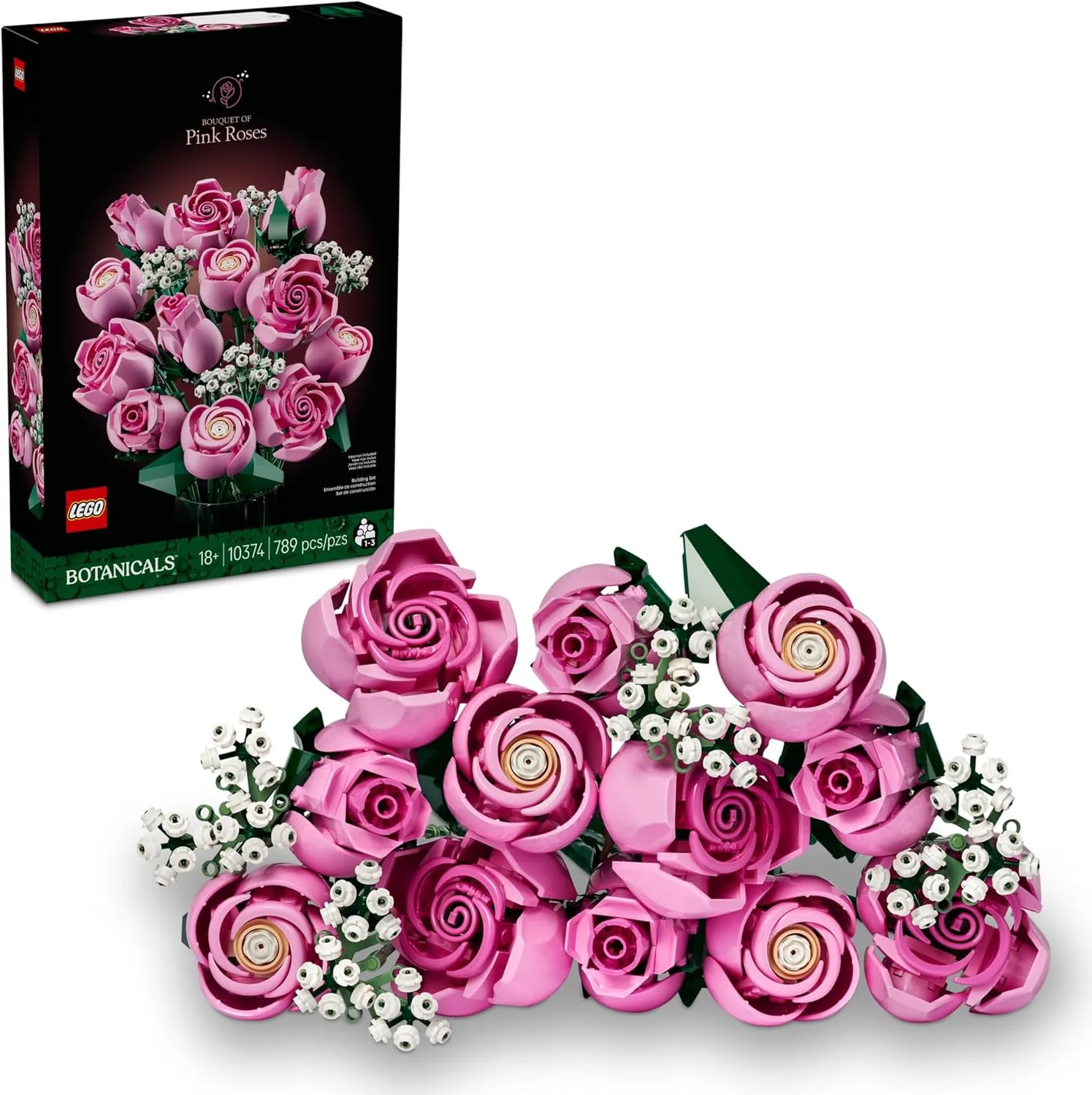 LEGO Botanicals Ramo de Rosas Rosadas 10374 miniatura 1