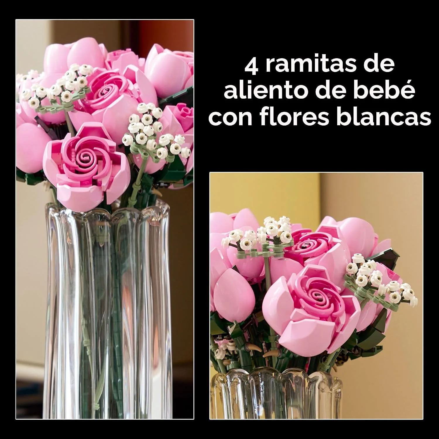 LEGO Botanicals Ramo de Rosas Rosadas 10374 miniatura 4
