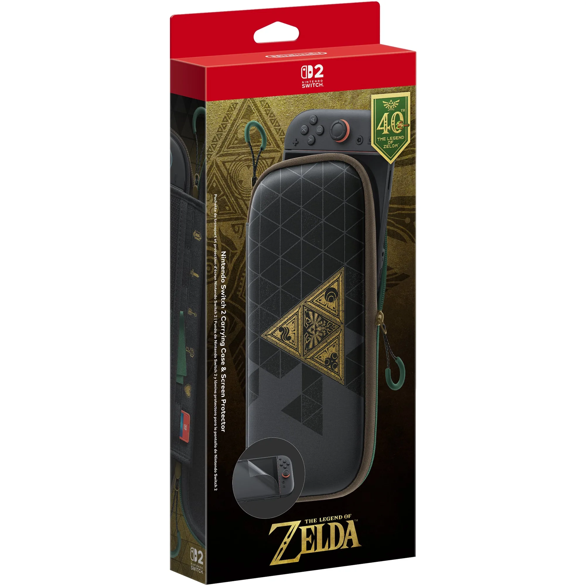 Funda Nintendo Switch 2 Edición The Legend of Zelda 40 Aniversario con protector de pantalla miniatura 1